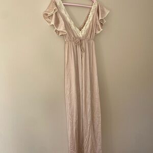 Vintage Nightgown with Lace Trim